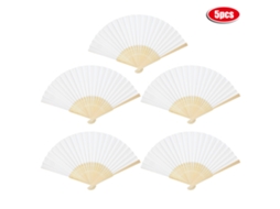 Ventilador de Mão XXL de Bambu, Pack de 5 LAXISCREED