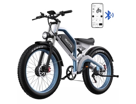 Bicicleta Elétrica Duotts N26 1500w, Bateria De 20ah 48v, 50km/h, Pneus Largos 264.0, Com Função De App