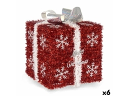Caixa de Oferta Branco Vermelho Prateado Polipropileno PET 20 x 23 x 20 cm (6 Unidades)