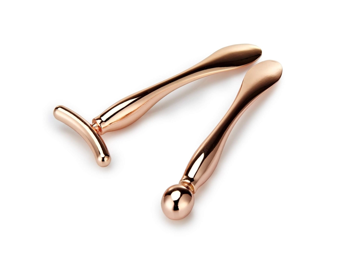 Colher De Ouro Rosa Para Contorno Dos Olhos E Colher De Água Grande*