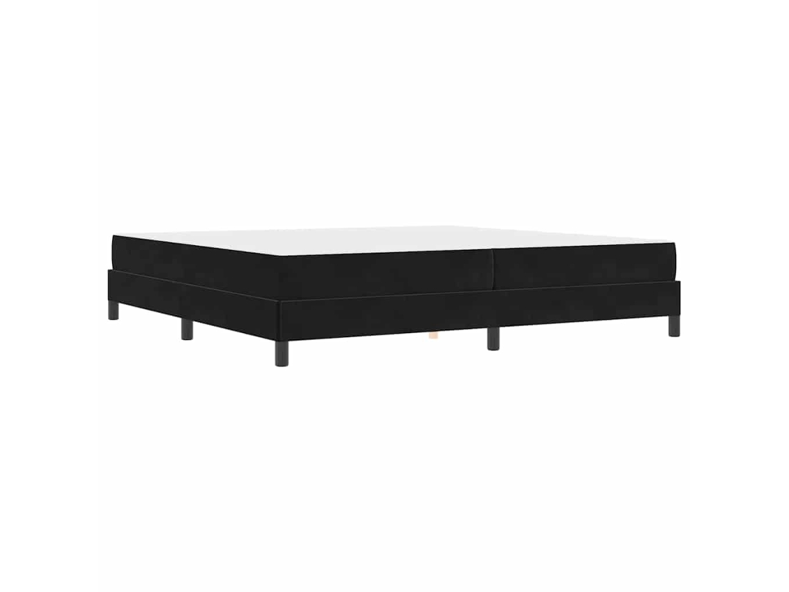 Conjunto 1 Cama Box Vidaxl Preto Tecido (200 X 200 Cm)