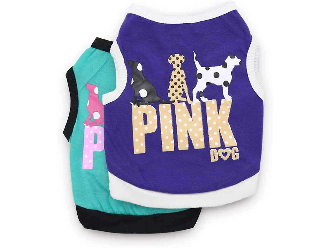 Camisa Rosa Para Cachorro Pequeno Porte 2 Unidades Embaladas