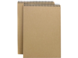Caderno De Desenho A4/ A5, 60 Páginas(30 Folhas), Encadernação Em Espiral Com Capa Dura Em Papel Kraft, Formato Retrato, Material Artístico