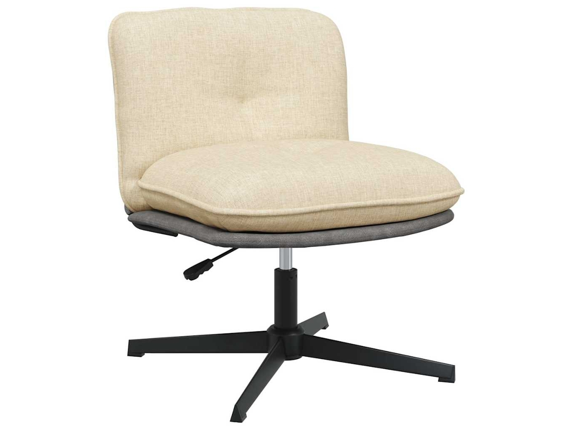 Office Chair, Office Chairs Vidaxl Creme Tecido