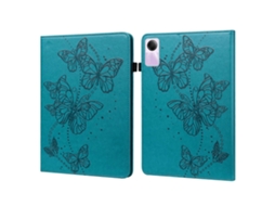 Capa de couro com padrão de borboleta em relevo Webake para tablet