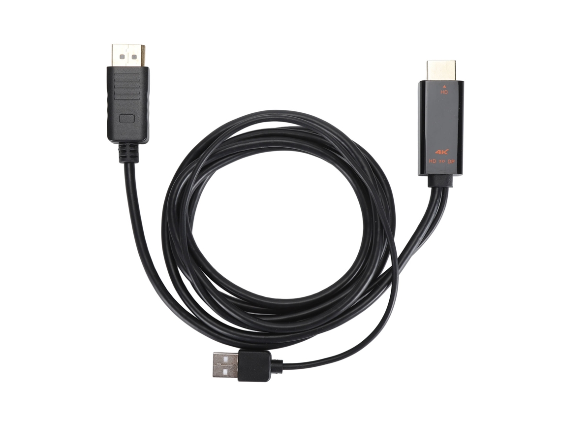 Aetheria adaptador Interface Multimídia Hd para Displayport Plug And Play 4k Cabo 1,8m/5,9ft