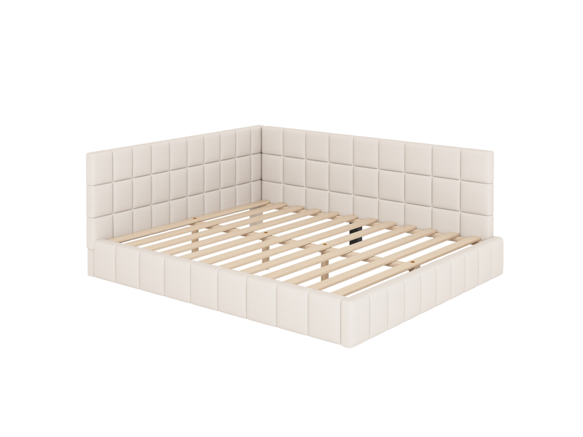 Cama Multifuncional Estofada 160x200 PAPRIKA