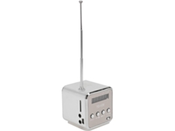 Mini Müzik Çalar Taşınabilir Mp3/4 Micro Sd/Tf Ve Usb Ile Fm Radyo Gümüş UISAVE