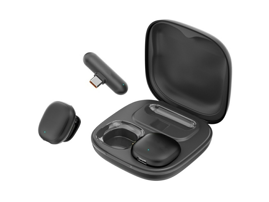 Microfone De Lapela Com Cancelamento De Ruído E Receptor Usb C Para Iphone 15/16/android Aquaforge