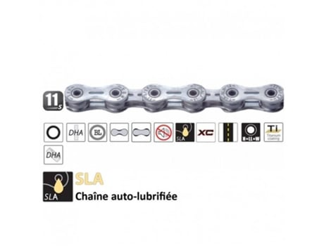 Corrente de bicicleta auto-lubrificante YABAN 11V (907)