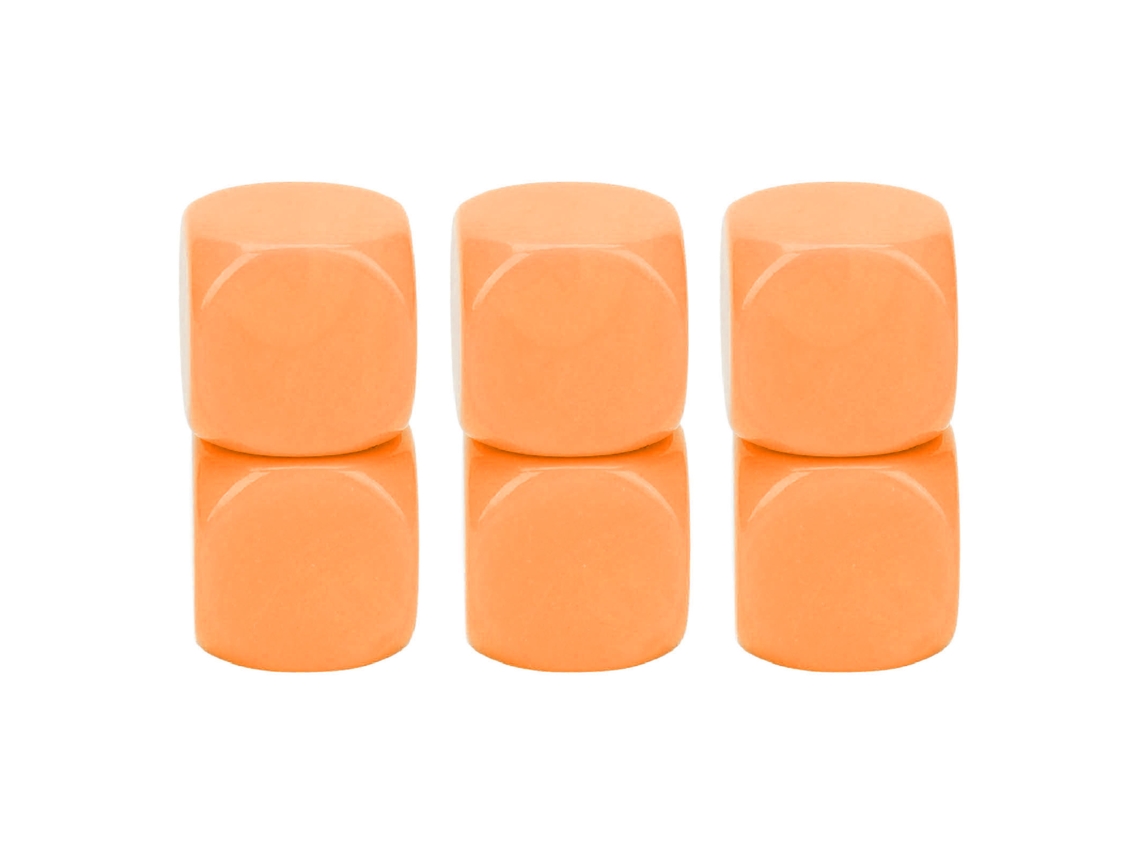 Conjunto De 6 Dados Grandes De Plástico Com Cantos Arredondados À Prova D'água Para Festas E Jogos Laranja
