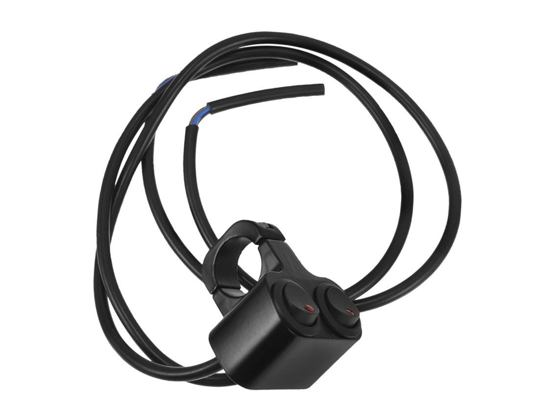Interruptor de farol Duplo para motocicleta em liga de alumínio com luz indicadora