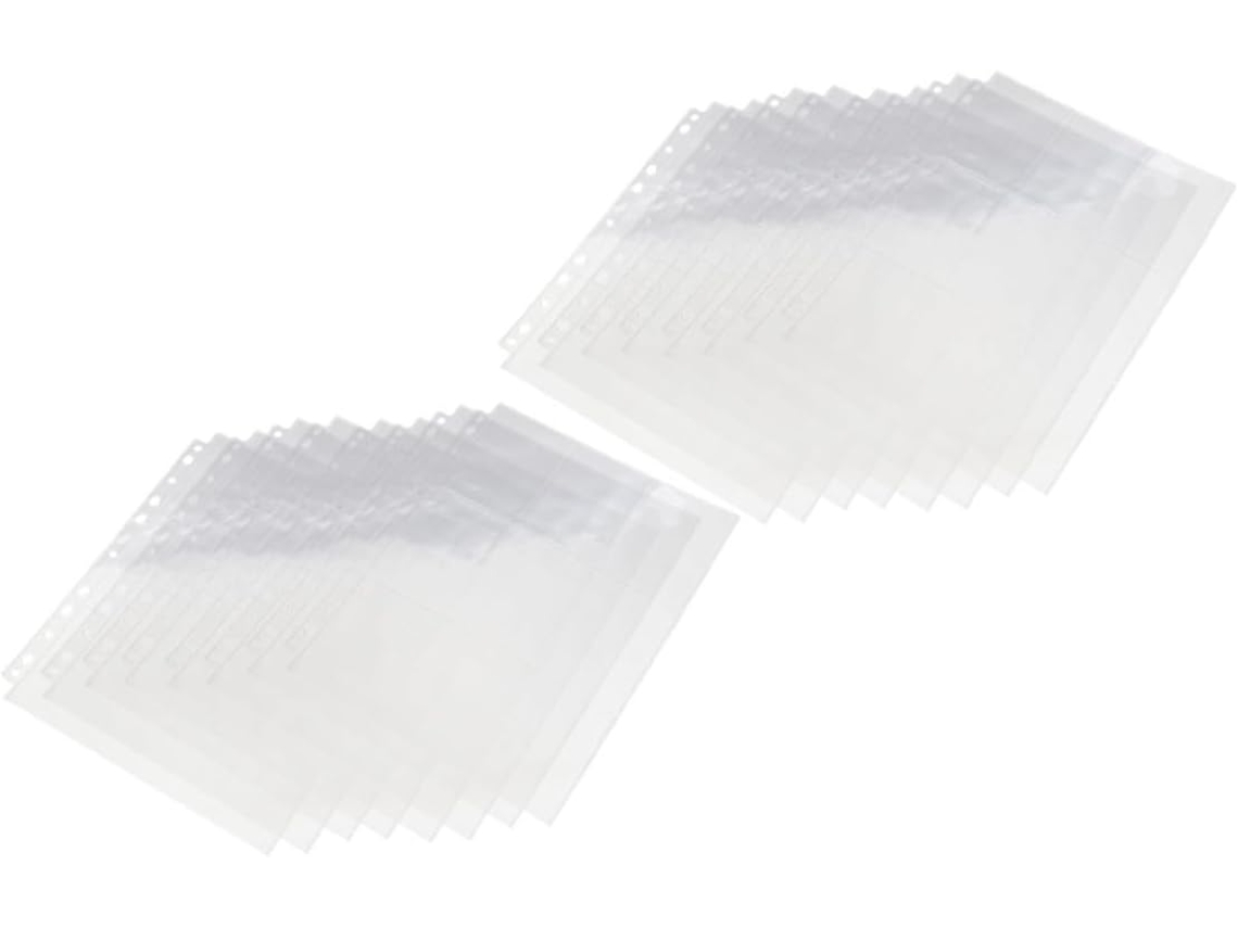 Supvox Pochettes D'album Photo Transparentes 9 Compartiments A4 - Recharges Pour Classeur 3 Anneaux - Lot De