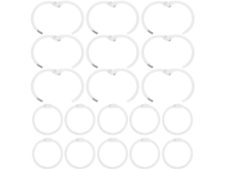 Tehaux 60 Anéis Metálicos para Encadernação Folhas Soltas, 25mm, Cor Transparente, Anéis Metálicos para Arquivos, Álbuns