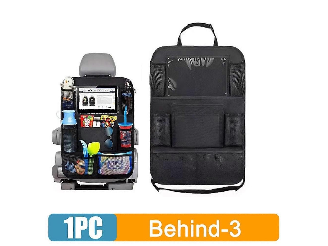 Bolsa Organizadora Universal Para Banco Traseiro De Carro Com Bandeja Dobrável, Suporte Para Tablet, Porta-lenços E Porta-máquinas.