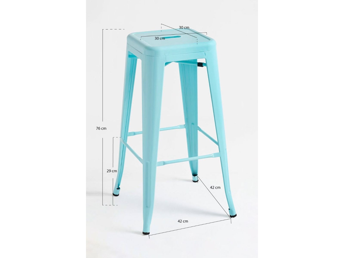 Banco Torix Alto 76 Cm - Azul Céu