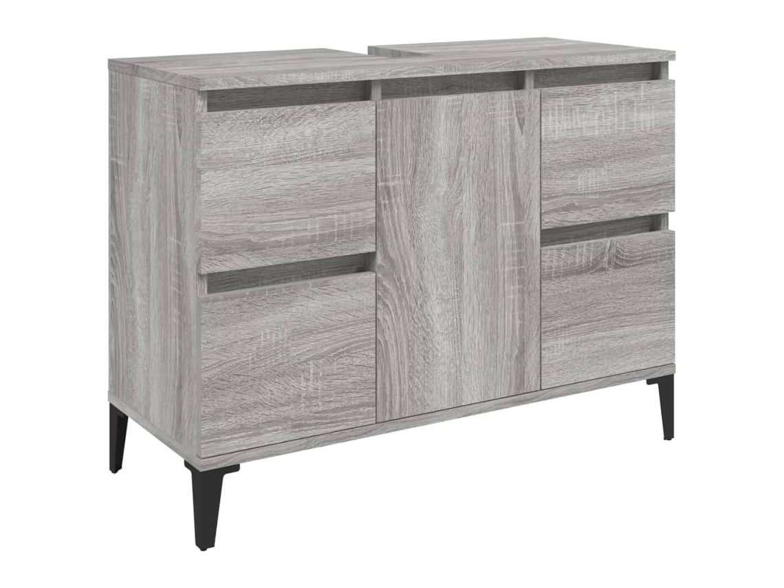 Sink Cabinet, Sink Cabinets Vidaxl Cinzeto Madeira Processada (n/a)