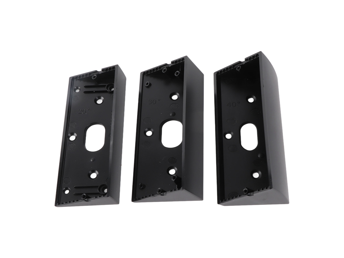 Conjunto de 3 suportes angulares para campainha Ring Doorbell Pro 20/30/40, cinza, fácil instalação, branco.