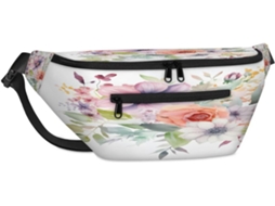 Bolsa de Ombro Tropicallife Estampa Floral e Folhas 38x25x9cm S/MARCA