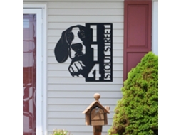 Placas Personalizadas Com O Nome De Um Basset Hound Decorar Casas, Varandas E Jardins Placas De Metal Parede