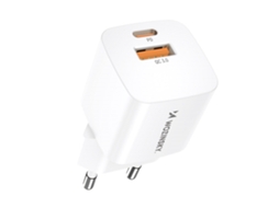 Ładowarka Sieciowa Pd Qc 3.0 100 240v 20w Usb c Usb a Biała WOZINSKY