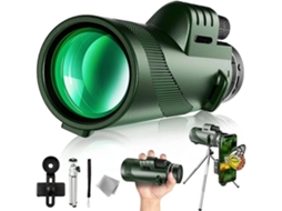 Telescópio Monocular Monóculos 40x60 para Adultos para Caça Viagens Camping Observação de Pássaros Verde USHION