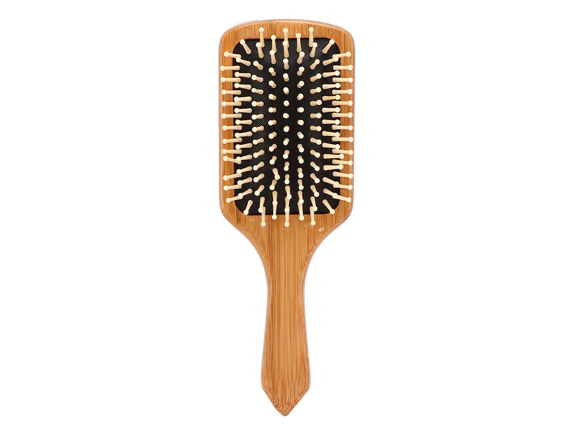 Pente De Bambu Com Padrão De Gato Arco-íris Para Massagem Do Couro Cabeludo Cuidado Capilar Saudável
