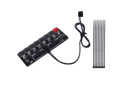 2026 hub de Ventiladores Pwm 8 Vias 3/4 Pinos Controle de Velocidade Cooler Cpu Chassis 12v