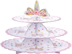 Suporte para cupcakes Lurelia, 30 x 35 cm, unicórnio, para festas e mesas.