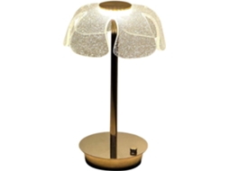 Luminária De Mesa Recarregável | Luminária De Mesa Sem Fio Com Decoração Floral | Iluminação Ambient Gokoco