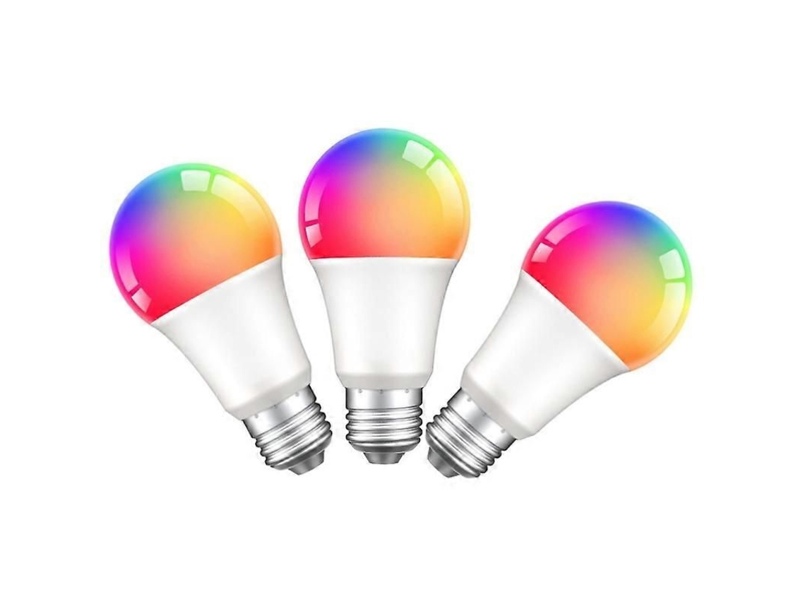 Lâmpada Led E27 Inteligente Tuya Wifi, Rgb, Compatível Com Alexa E Google Assistant Para Decoração