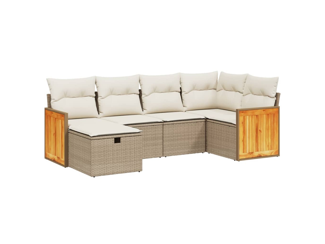 Garden Sofa Set, Garden Sofa Sets Vidaxl Bege Rattan / Vime (n/a)