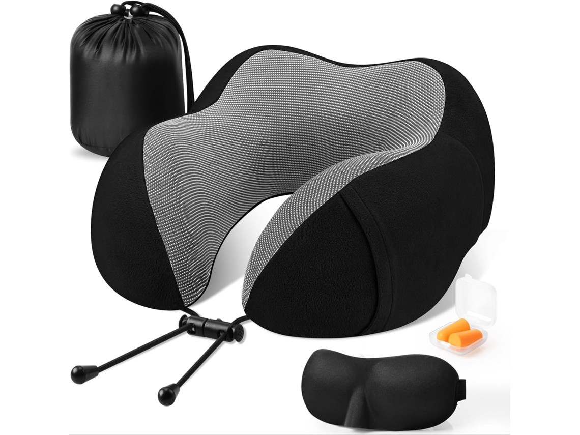 Brinquedo De Viagem De Espuma Viscoelástica Premium, Travesseiro De Pescoço Confortável E Com Suporte Aquaforge