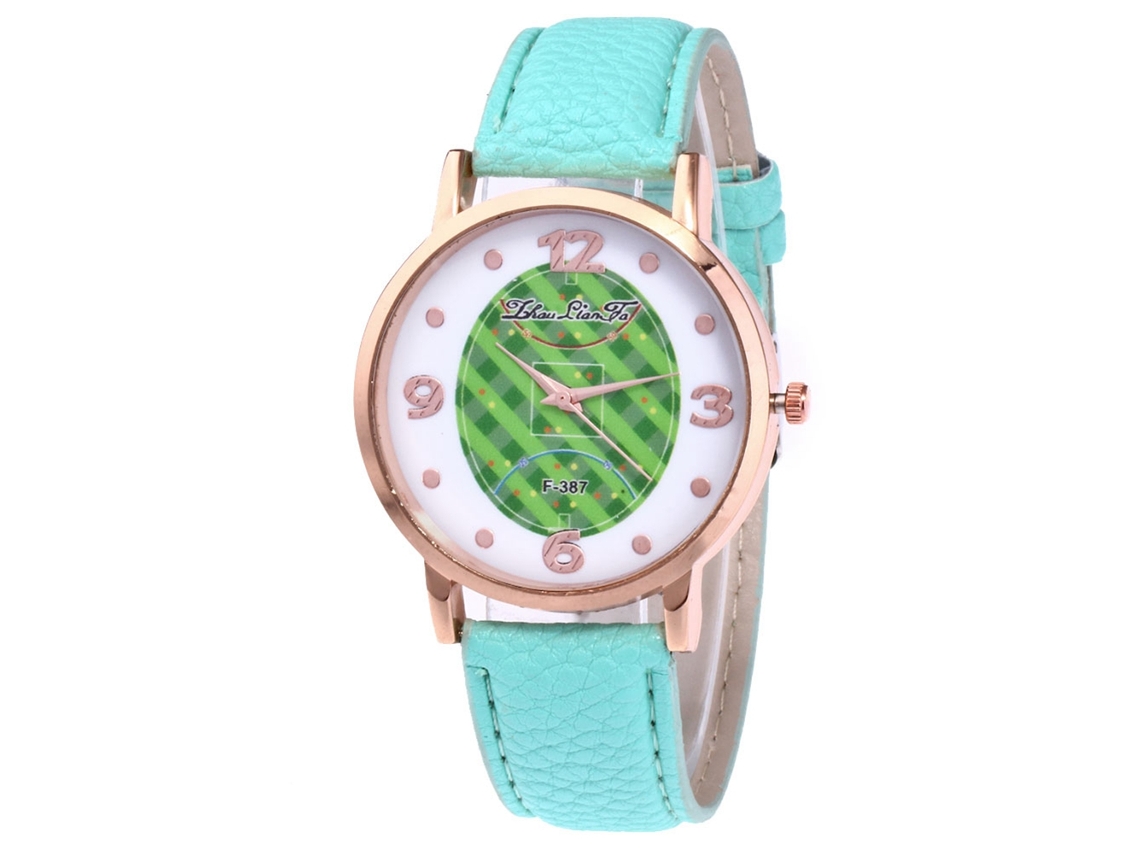 Relógio de casal com pulseira quadrada em formato de semente de lichia, movimento de quartzo, para mulheres e homens, cor menta.