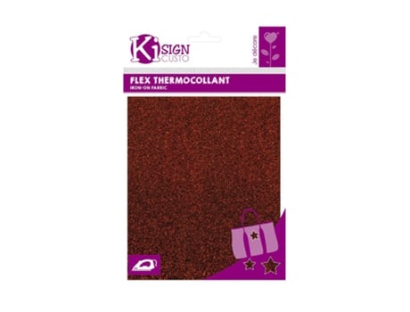 Glitter Fusible Flex Marrom 15 X 20 Cm Youdoit