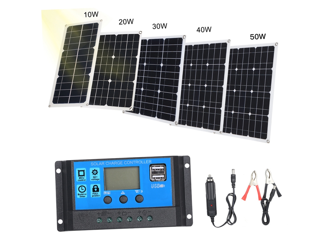 Controlador de Carga Solar PWM 40A 12V/24V com USB 5V 2.5A Regulador S/MARCA