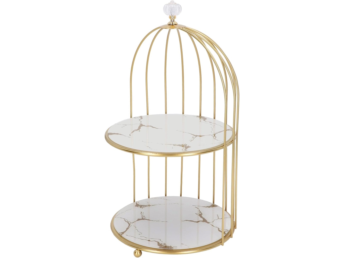 Haofy Organizador De Gaiola Pássaros Prático Camada Dupla Para Banheiro, Em Dourado, Para Bancada De Banheiro Branco Com