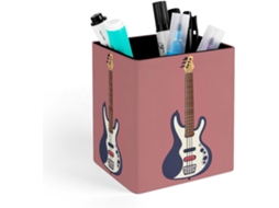 Suporte quadrado em couro para computador, guitarra, baixo, partituras, instrumentos musicais, porta-lápis, suporte
