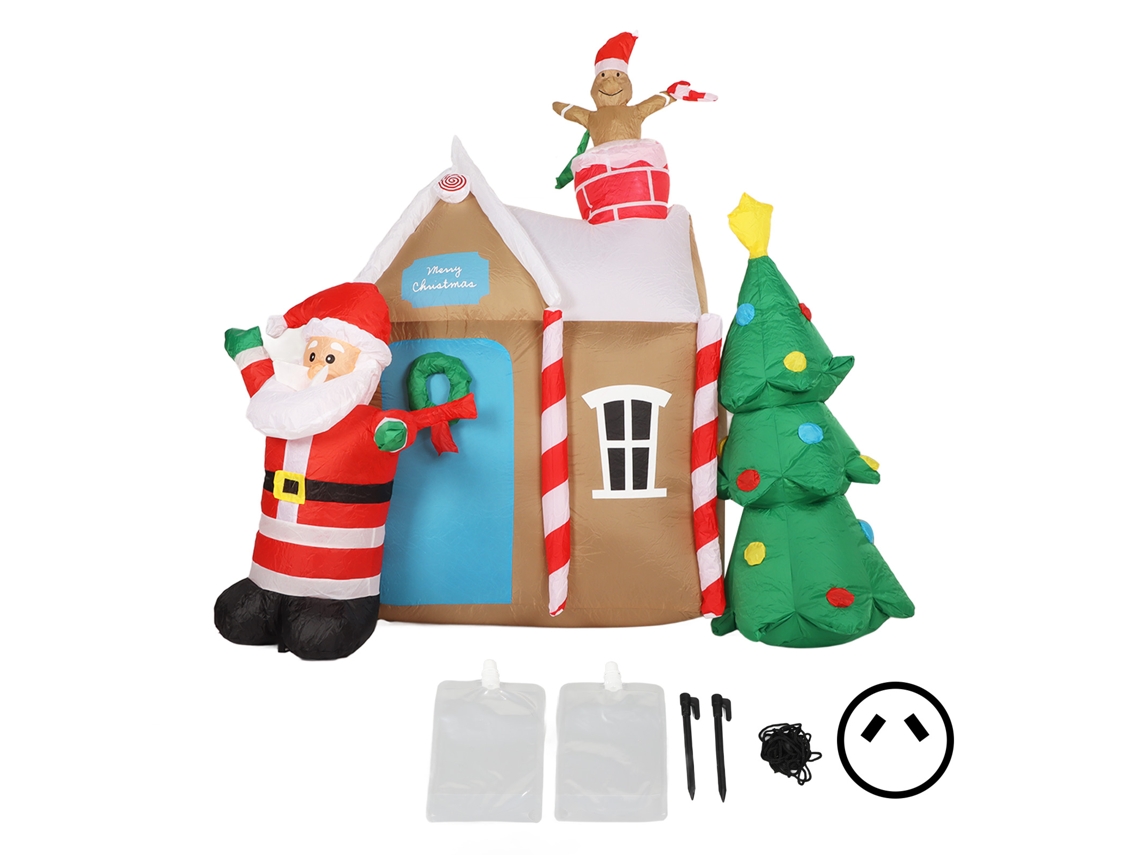 Árvore Natal Inflável Luz Casa Decoração Led LAXISCREED