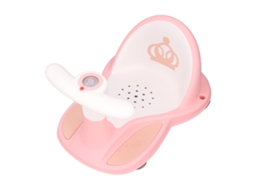Primerox cadeira de Banho para Bebê com 4 Copo de Sucção Antiderrapante Apoio Lumbar Rosa