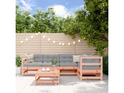 Conjunto de 6 Peças Lounge Jardim com Almofadões Madeira Douglas Maciça CLIC N BUY 62x62x70,5 cm