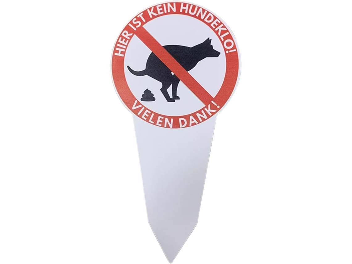 Placas de Aviso para Cocô de Cachorro no Jardim Placa Dupla Face Contra Cocô de Cachorro, Placas Chamativas e CHABERLU