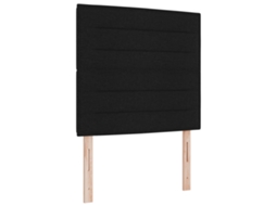 Conjunto 1 Cama Box Vidaxl Preto Tecido (200 X 80 Cm)
