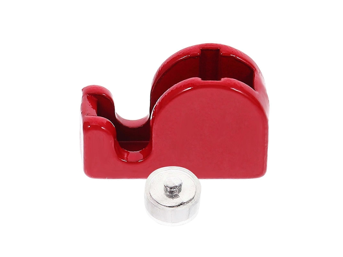 Dispensador De Fita Adesiva Em Miniatura De Metal Para Casa De Bonecas, 4 Peças, Cor Vermelha.