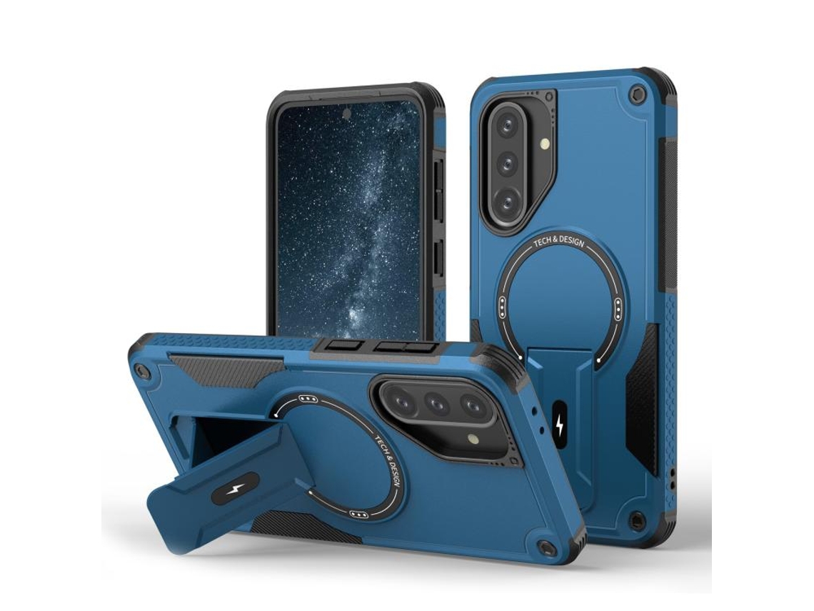 Capa Para Samsung Galaxy A37, Capa Protetora Magnética Com Suporte (azul) Digitallab