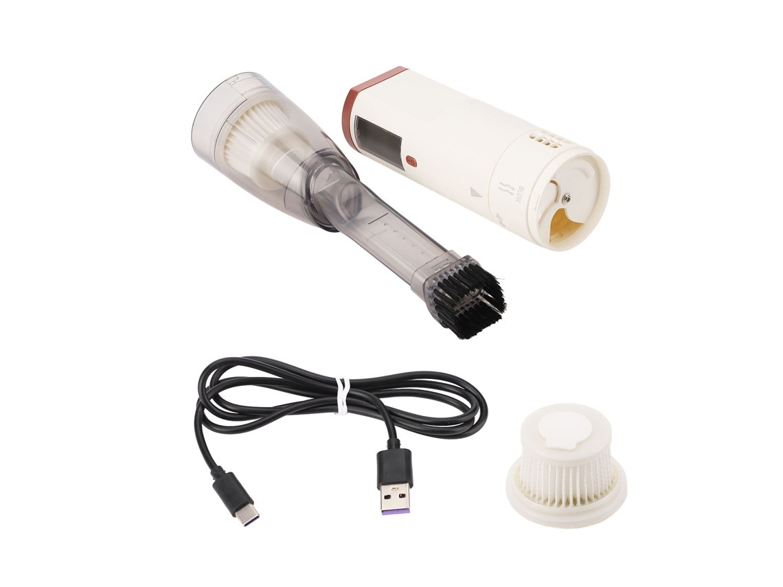 Aspirador E Pólen Sem Fio 2 Em 1 70000rpm 9000pa 7500mah Para Pc E Carro