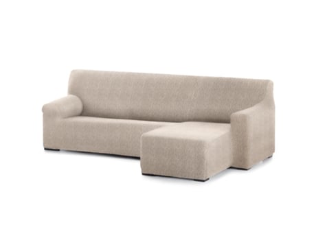 Capa Bi-Elástica para Sofá Adaptável Roc Chaise Longue Braço Curto Direito 250-360 Cm Marfim VIPALIA