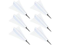 Mikikit Conjunto De 6-tachinhas Decorativas Rosa Em Formato Avião Papel, Compactas E Duráveis Para Murais, Quartos
