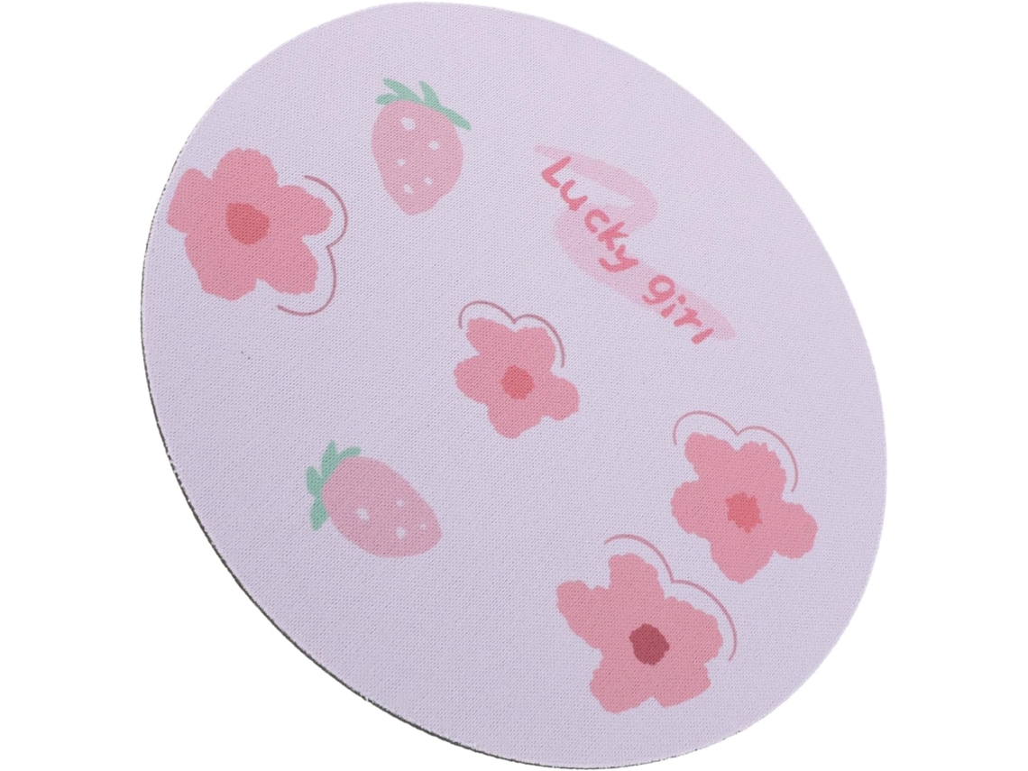 Mousepad De Mesa Kawaii Antiderrapante, Com Estampa De Morango, Superfície Macia E Resistente Para Uso No Escritório.