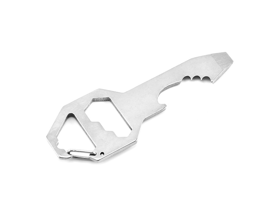 Chaveiro Multifuncional de Aço Inoxidável Marca